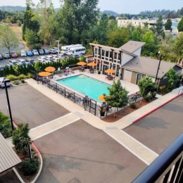 aerial view of pool
