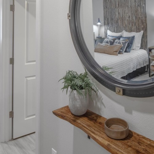 a mirror on a wall